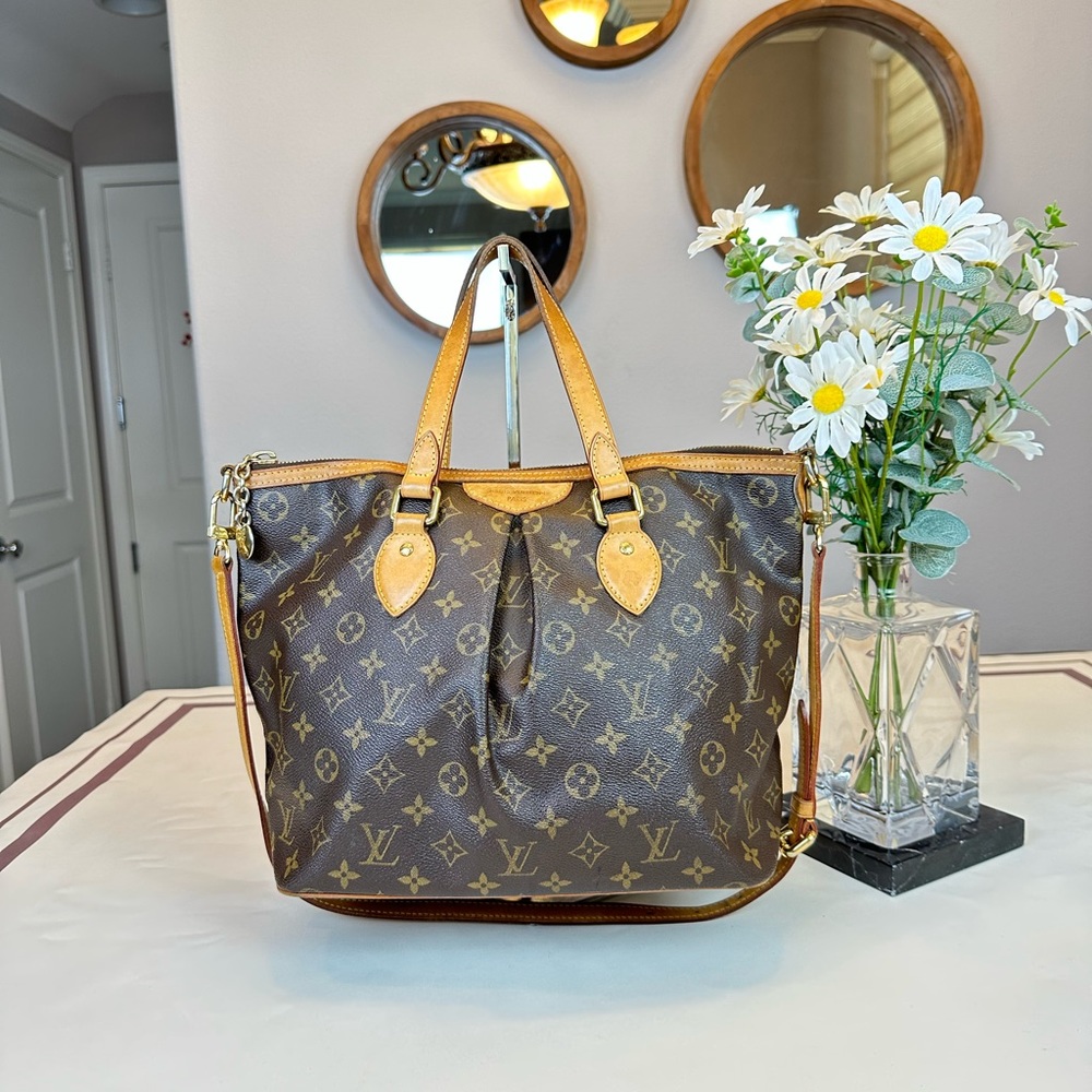 Louis Vuitton Monogram Canvas Palermo PM Tote Shoulder Bag